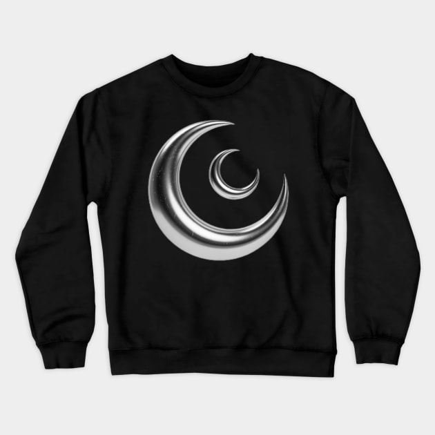 v art digital work moon Crewneck Sweatshirt by Medotshirt